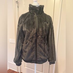 The North Face Women's Faux Fur Grey Teddy Jacket Size S